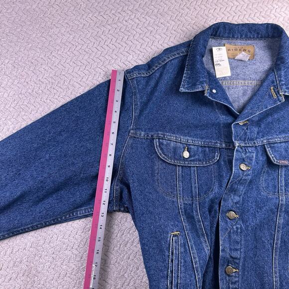 VTG Deadstock Men's Denim Riders Jean Jacket Stone Wash Size XXL Made in USA - Picture 5 of 16